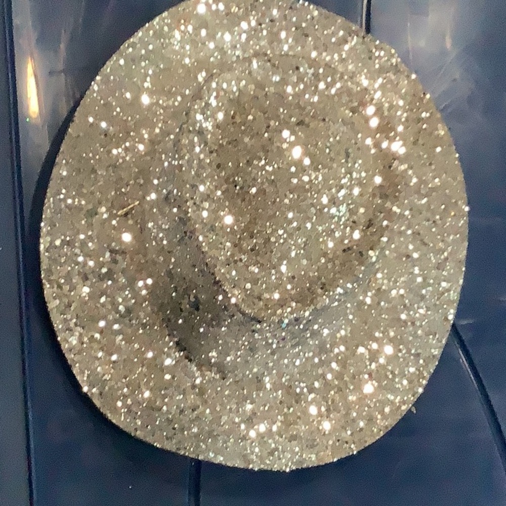 Silver glitter hat